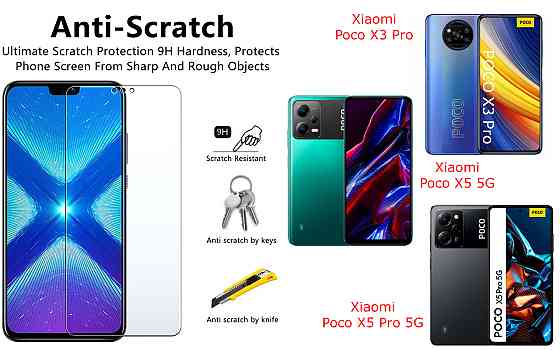 Защитное стекло NeoGlass для Xiaomi Poco X3 Pro, X5 5G, X5 Pro 5G – ультрапрозрачное и устойчивое Киев