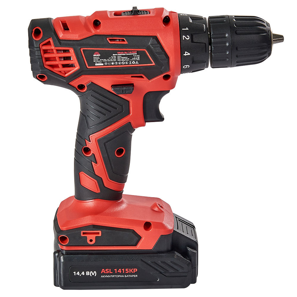 Дриль-шурупокрут акумуляторний Vitals AU 14/2KP Харків - фото 4