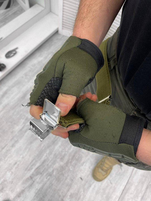 Підтяжки для штанів чоловічі олива міцні та надійні виробник Польща Одеса - фото 3