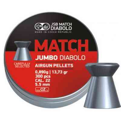 Пульки JSB Diabolo Jumbo Match 5.5мм, 0.89г (300шт) (546250-300) Винница