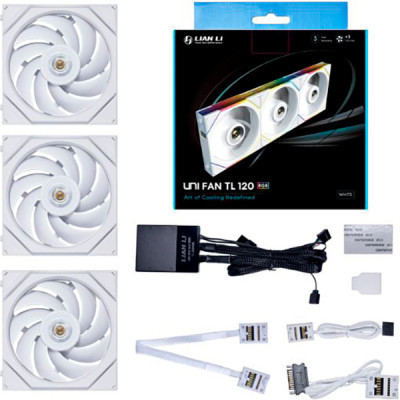 Кулер до корпусу Lian Li TL 120-3, White Cooler (G99.12TL3W.00) Вінниця - фото 5