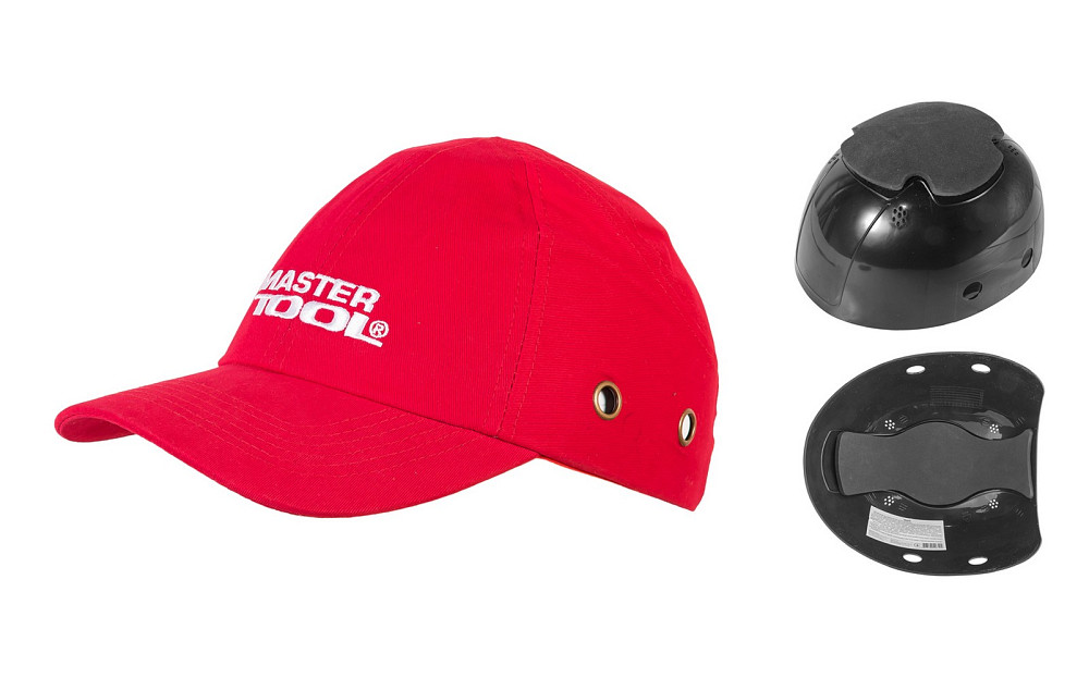 Каскетка захисна MASTERTOOL б/п ABS EVA-54-59 II-EN 812 червона 81-2003 Коломия - фото 1