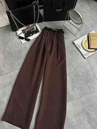 Женские универсальные базовые брюки палаццо костюмка Шоколад, 44/46 Одесса