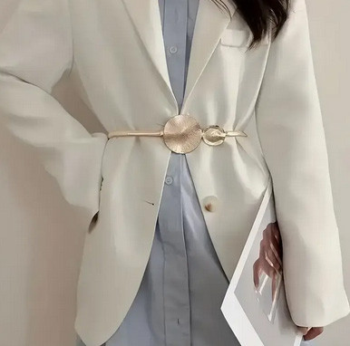 Пояс женский трендовый золотистый Киев - изображение 1