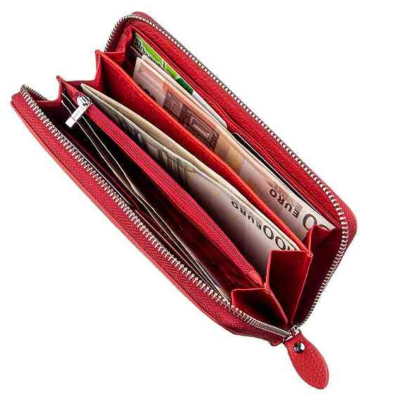 Жіночий клатч на блискавки ST Leather 18931 Червоний Київ