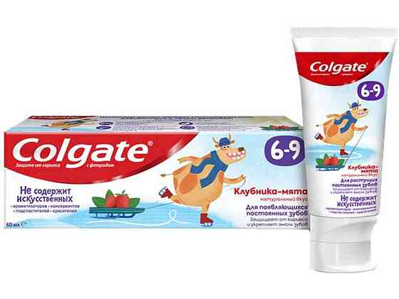 Дитяча зубна паста з фтором Полуниця-мята від 6 до 9 років 60 ТМ COLGATE Київ