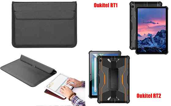 Чехол-конверт VitoCase для Oukitel RT1, Oukitel RT2, с функцией подставки для планшета Черный Киев
