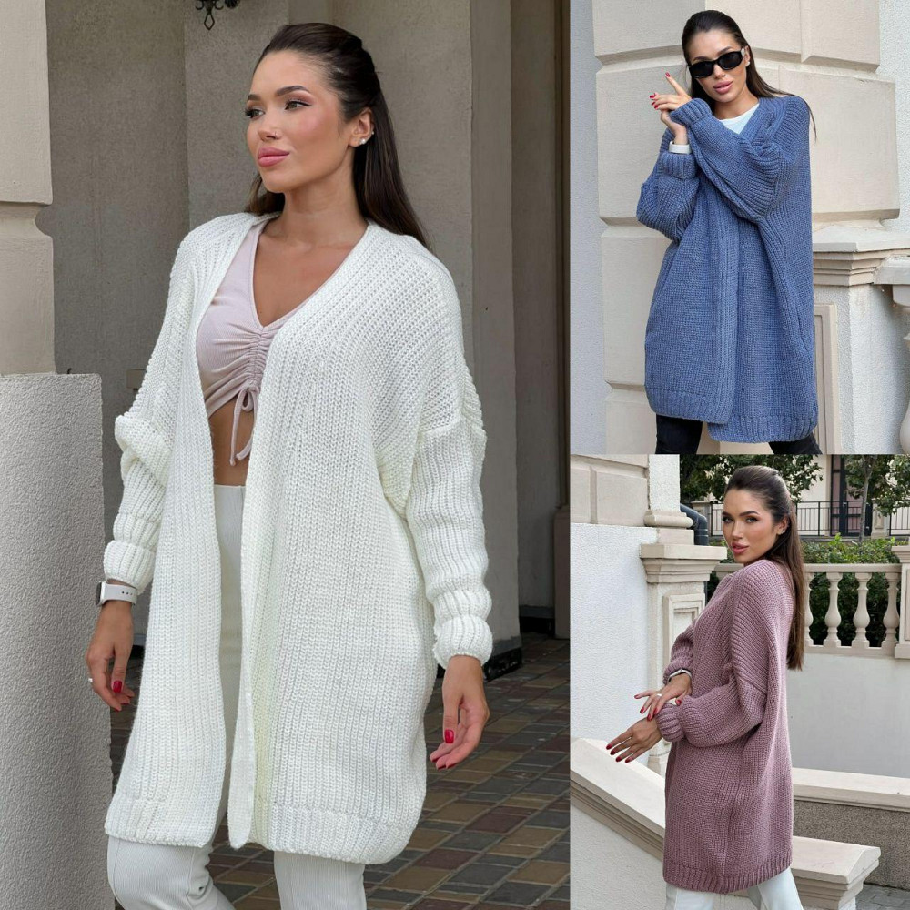 Жеский яркий вязаный женский кардиган  оверсайз.  44-56р Киев - изображение 2