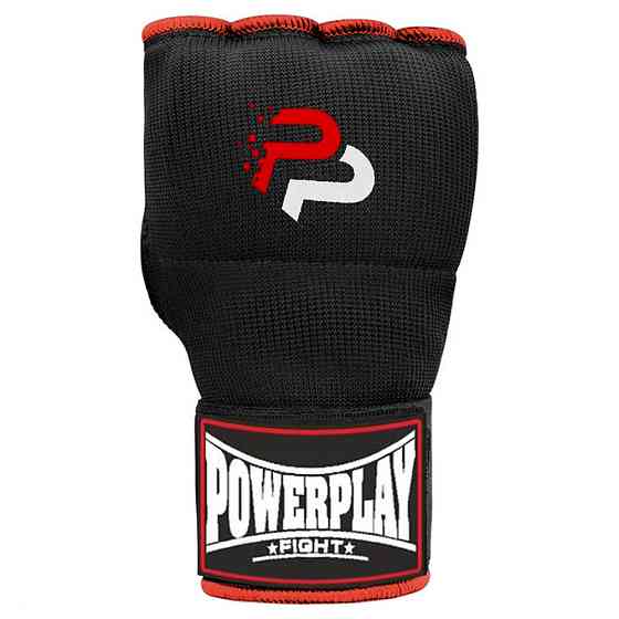 Бинти-рукавиці PowerPlay 3096 з гелевими подушечками Чорні M Луцк