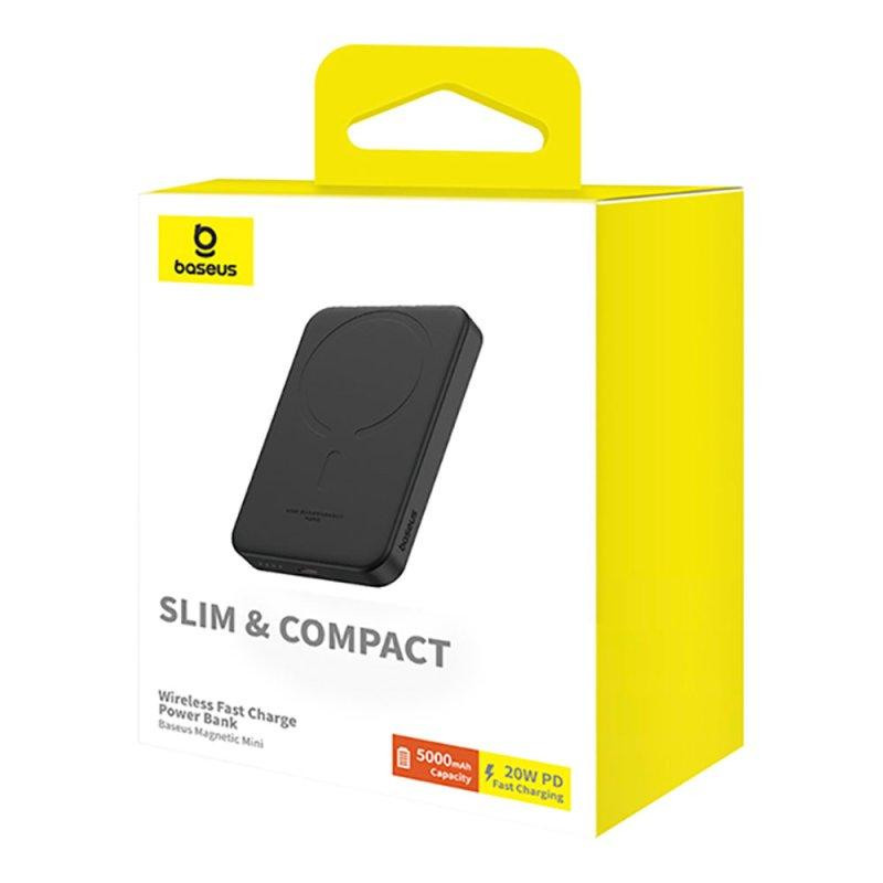 Павербанк 5000 mAh Baseus Mini 20W P10022107113 быстрая зарядка магнитная беспроводная зарядка power bank повербанк Одесса - изображение 2