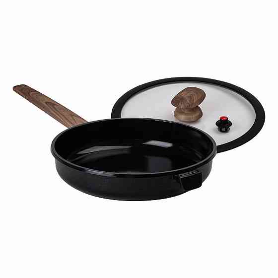 Чорна алюмінієва сковорода з керамічним покриттям 26 см Київ