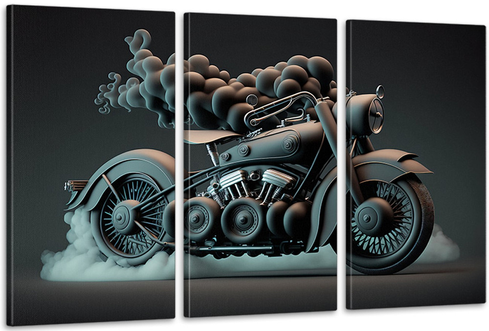 Модульна картина у вітальню/ спальню  Мотоцикл      ART-160_3A 100х150 см Київ - фото 1