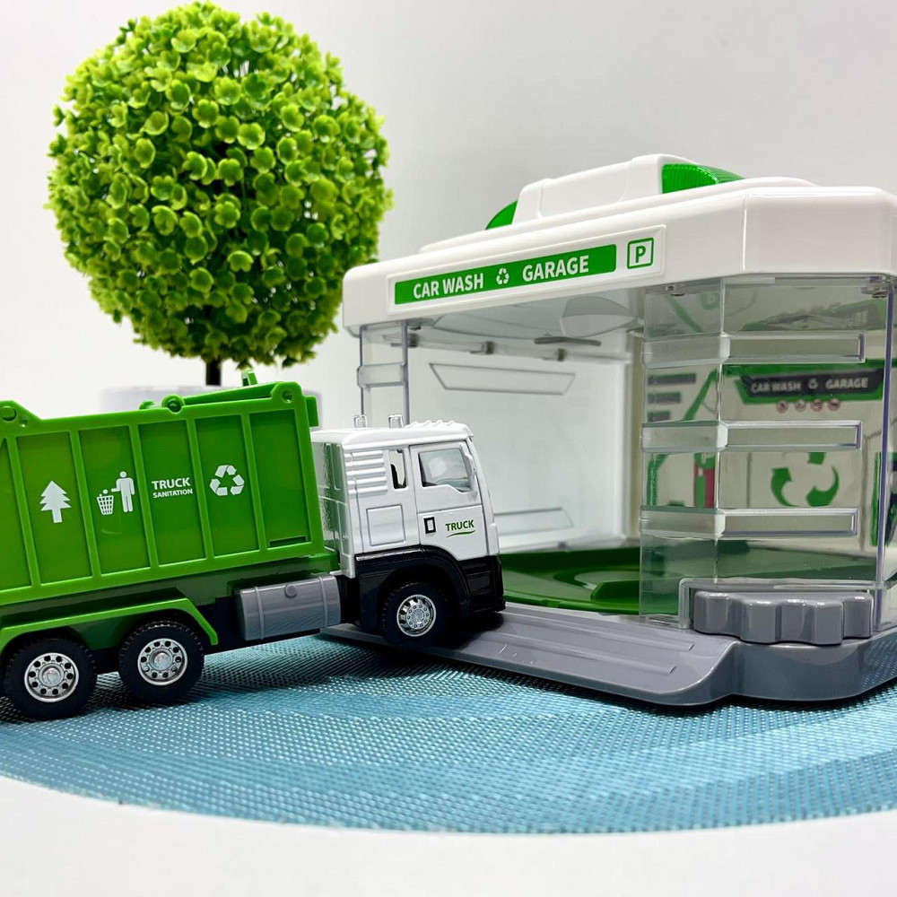 Набір автомийка металопластикова машинка підсвічування парогенератор звуки рухомі елементи мікрофон Зелений (CLM 887) Чернигов - изображение 4