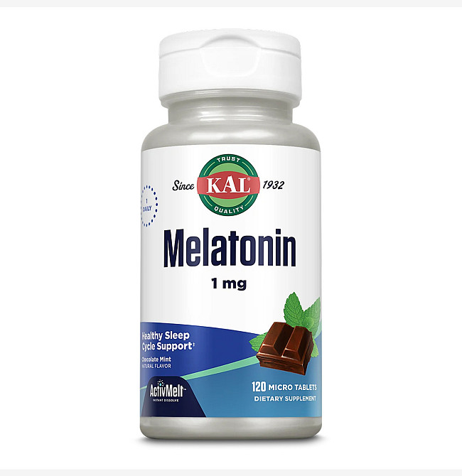 Мелатонін KAL Melatonin ActivMelt 1 mg 120 мікротаблеток Шоколад-м'ята Київ - фото 1