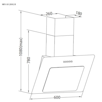 Вытяжка кухонная Pyramida NRX 60 (800) B GWH Винница - изображение 7