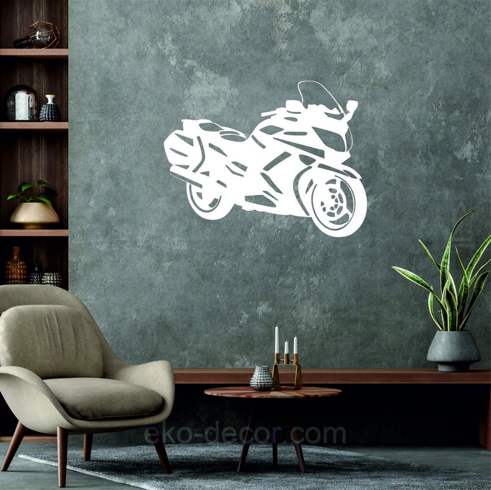Декоративное настенное Панно «Мотоцыкл» Декор на стену 70*53 см, Белый Киев - изображение 6