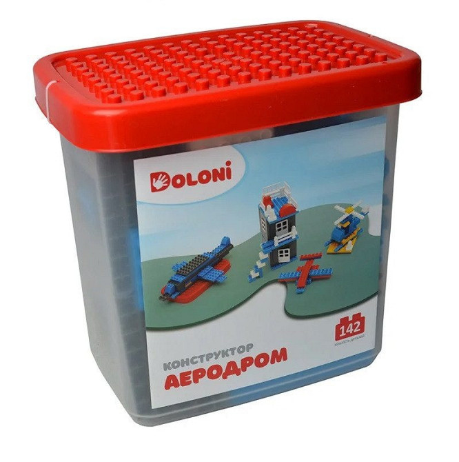 Конструктор "Аеродром" 013888/33 в пластиковому боксі 142 деталі Вінниця - фото 1