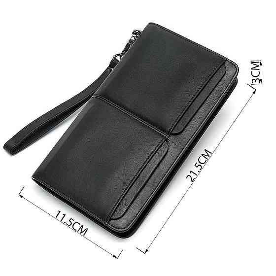 Чоловічий клатч-барсетка з ремінцем на руку Чорний (Vintage) Київ