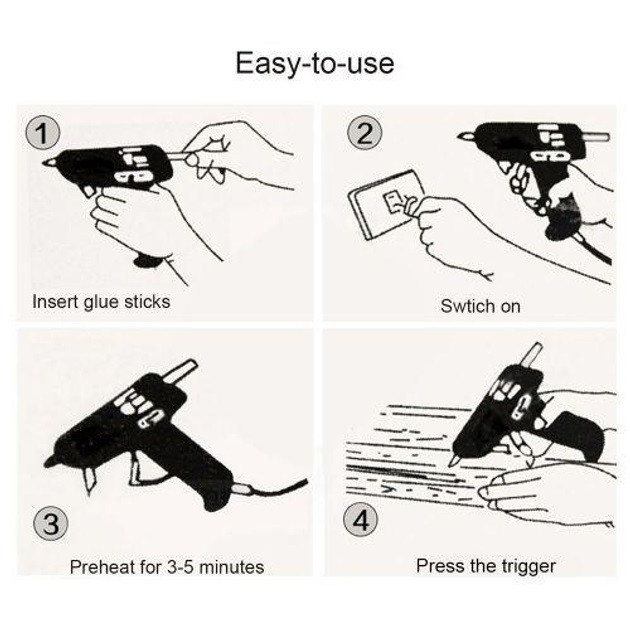 Клейовий пістолет з вимикачем Xunlei XL-F60 60W для стрижня 11,5 мм QC-16 Львів - фото 14