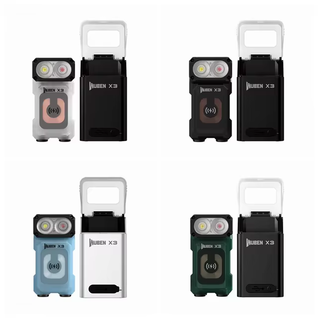 Фонарь Wuben X3 EDC 700лм с красным светом с беспроводной зарядкой Зеленый Винница - изображение 3