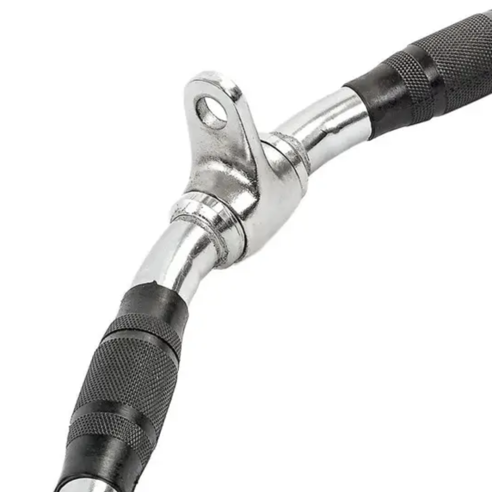 Ручка для верхньої тяги York Fitness 70см W-подібна з гумовими рукоятками, хром Київ - фото 7