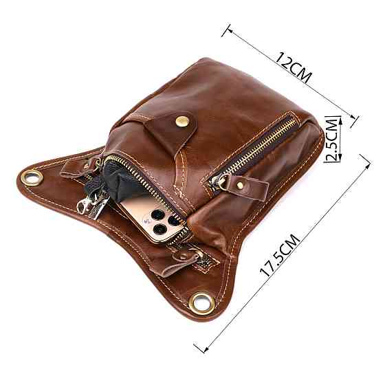 Поясна сумка Vintage 20014 Коричнева Київ