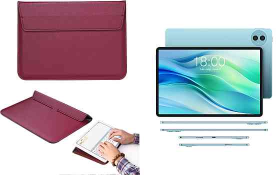 Чехол-конверт VitoCase для Teclast P50, с функцией подставки для планшета Бордовый Киев
