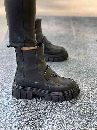 AVALON Женские ботинки AVALON черные натуральная кожа зима высота 13 см (4861) Коломия