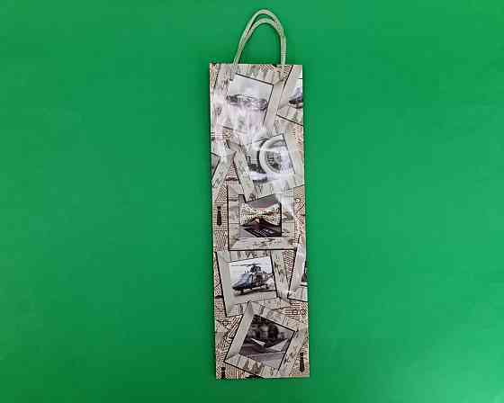 Пакет бумажный подарочный под бутылку  12/9/36(артBUT-75) (12 шт) Харьков