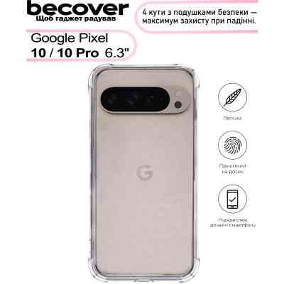 Чехол для мобильного телефона BeCover Anti-Shock BeCover Google Pixel 10 / 10 Pro Clear (713673) Винница