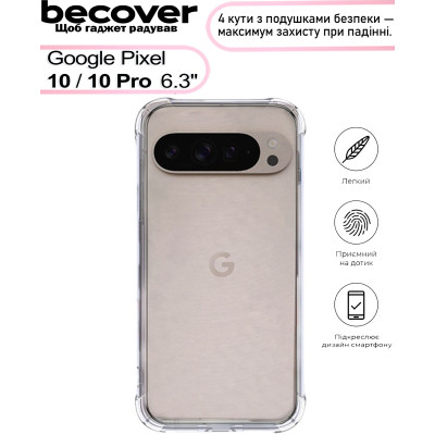 Чохол до мобільного телефона BeCover Anti-Shock BeCover Google Pixel 10 / 10 Pro Clear (713673) Вінниця - фото 5