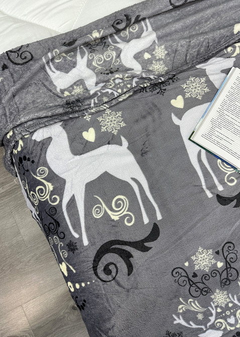 Плед-покрывало 200х230 см с рождественским принтом Разноцветный (87-326) Киев - изображение 8