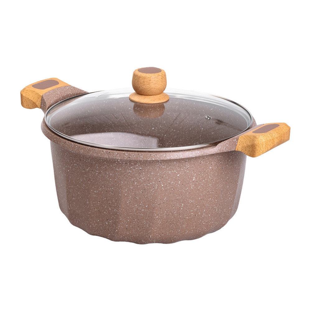 Велика алюмінієва каструля об'ємом 11 літрів з антипригарним покриттям Ø32 см HP-4-435CO Коломия - фото 4