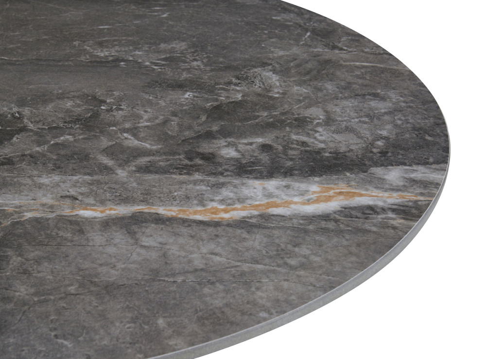 Стіл Опал (D=80), чорний/кераміка Армані грей Днепр - изображение 4