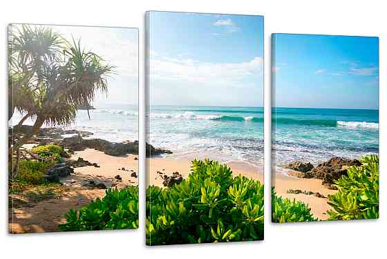 Модульная картина в гостиную / спальню  Морські хвилі Art-660_3 100x150 см Киев