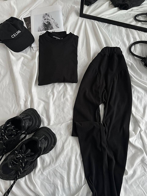 Жіноча базова тепла та приємна термобілизна пума Чорний, 40 Одеса - фото 4