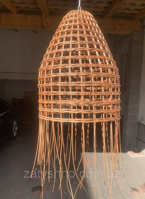 Светильник плетеный высокий из лозы Киев - изображение 3