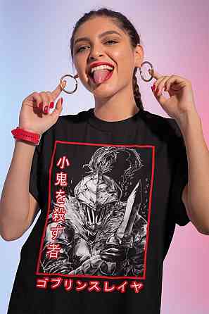 Футболка аниме Гоблин Слайер Аниме Манга оверсайз (S/M/L) Черний AnimeJ0067 Днепр