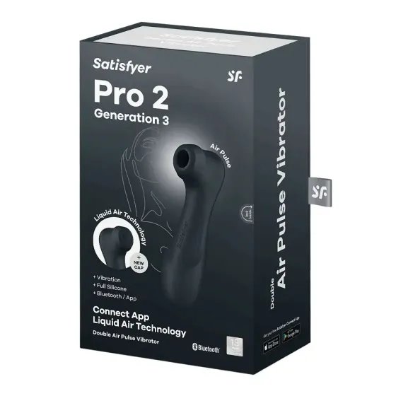 Вакуумний кліторальний стимулятор Satisfyer Pro 2 Generation 3 with Liquid Air Connect App Dark Grey Львів