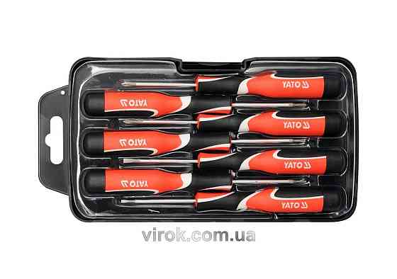 Набір викруток прецизійних YATO : SL2-3 мм, PH(2), "TORX"(3), L= 50 мм. 7 шт. [6/36] Одеса