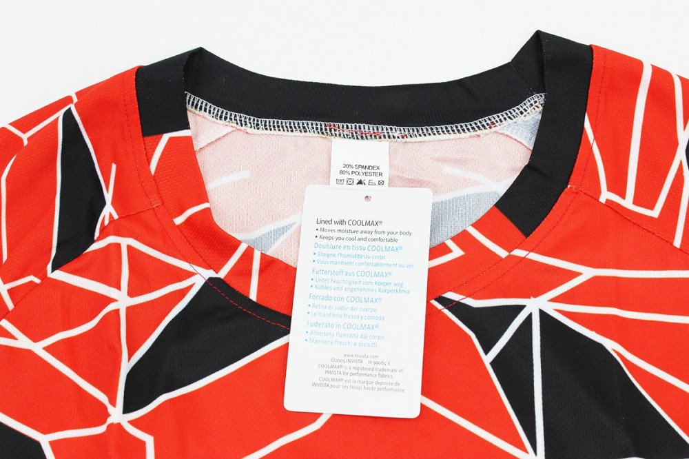 Футболка (Джерсі) чоловіча L-(Polyester 80% / Spandex 20%), короткі рукави, вільний крій, біло-червоно-чорна, НЕ оригінал Киев - изображение 3