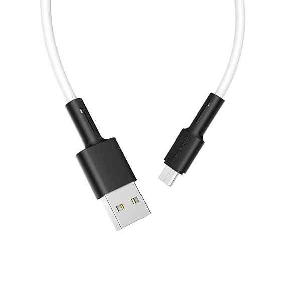 Кабель BOROFONE BX31 Soft silicone charging data cable for Micro White Одеса