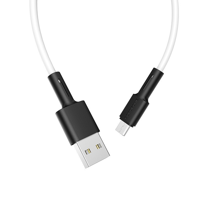 Кабель BOROFONE BX31 Soft silicone charging data cable for Micro White Одеса - фото 3