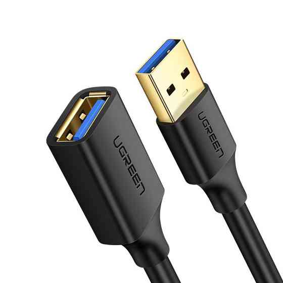 Кабель продовжувач USB 3.0 AM-AF, 3м, Connector gold-plated Чорний, US129 Ugreen Вінниця