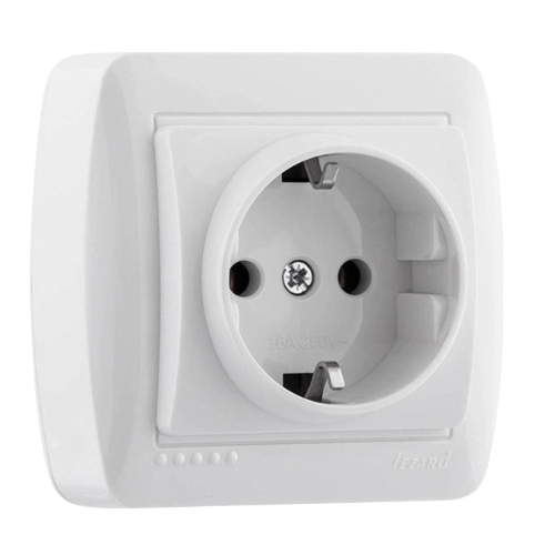 DEMET білий Розетка зовнішня із заземленням Лезард Житомир - изображение 1