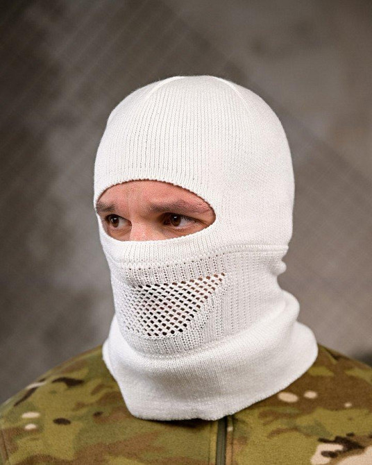 Балаклава трансформер біла ТР6282 Одеса - фото 1