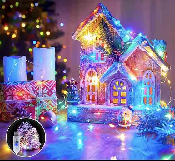 Гірлянда Роса 20 м 200 led з usb Різнокольоровий Сміла
