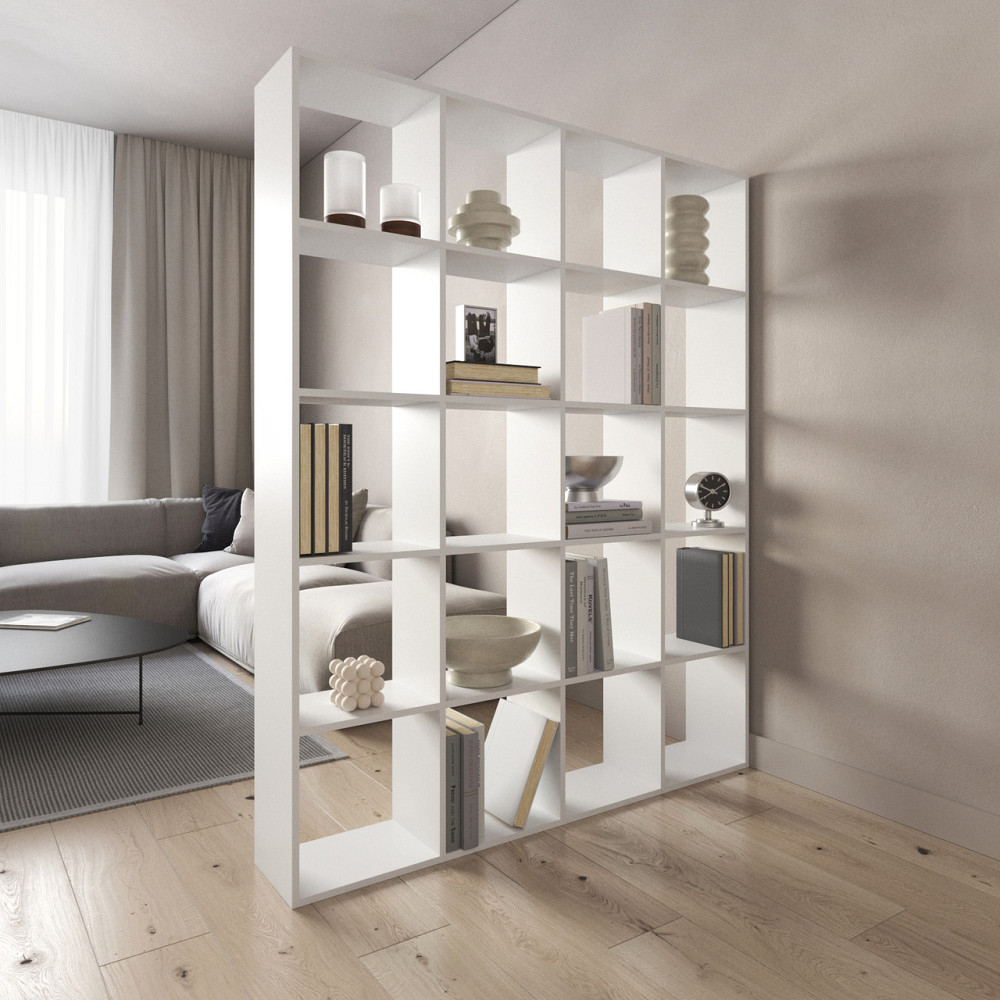 Стелаж VAYS M-3, книжкова полиця на 20 комірок, ЛДСП, 143×29×178 см - для дому, офісу, дитячої або вітальні Львів - фото 1