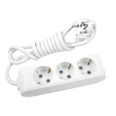 Мережевий подовжувач Panasonic X-tendia із заземленням 3 розетки, 5м (WLTB04352GR-UA) Вінниця - фото 1