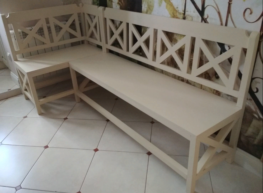 Угловая кухонная скамейка 